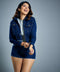 Blue Fray Hem Jacket